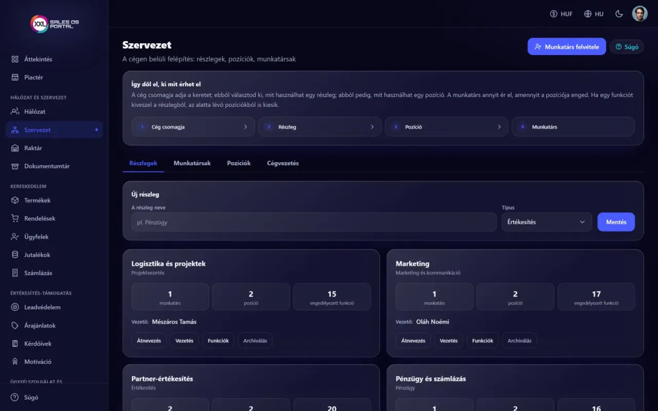 Organisation and permissions