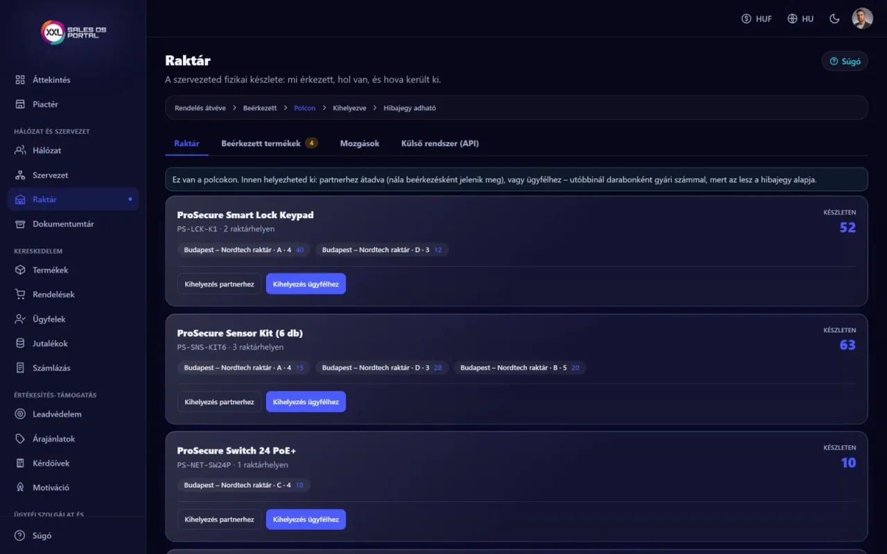 Warehouse – demo data