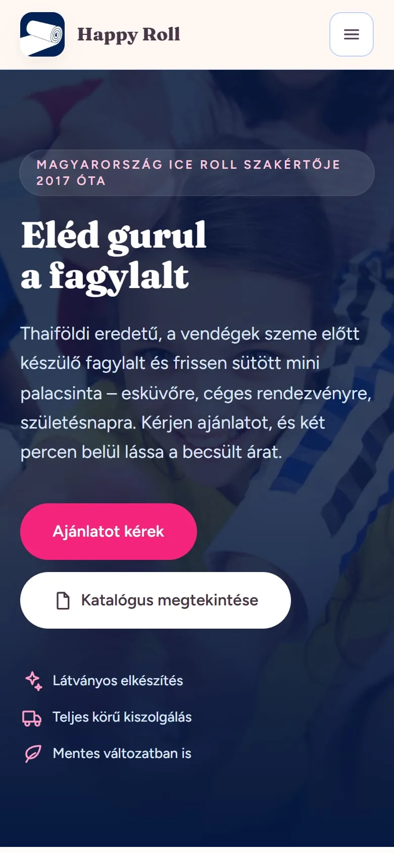 happyroll.hu on mobile