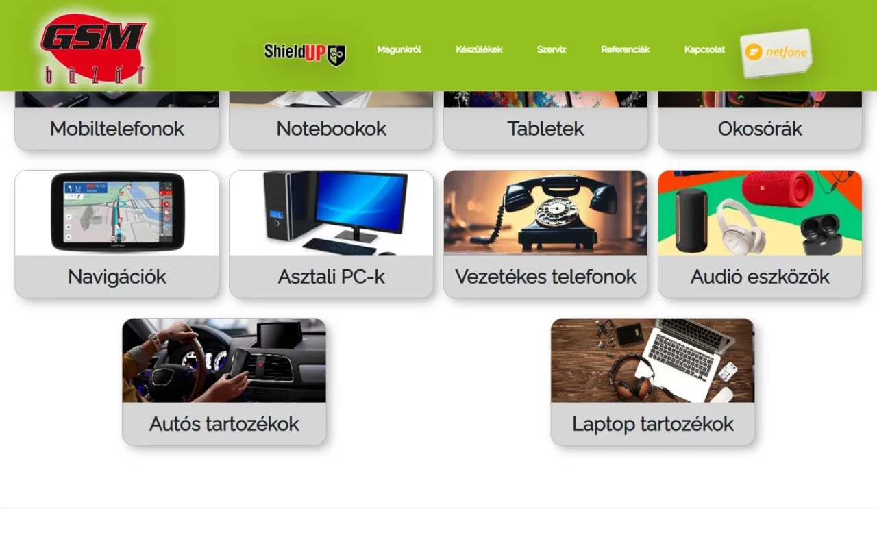 gsmgodollo.hu – kategóriák