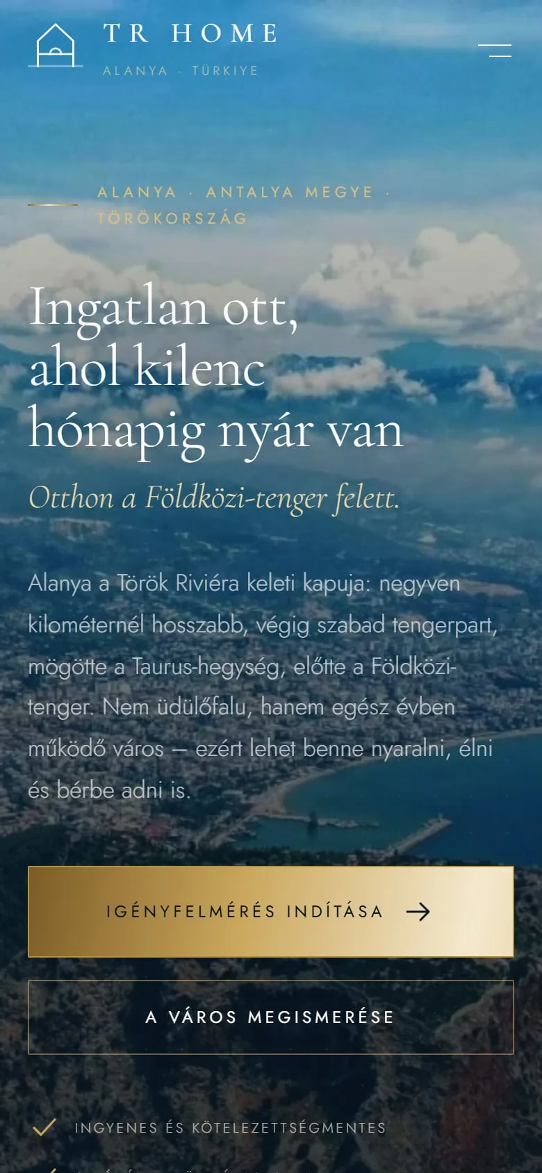 trhome.hu on mobile