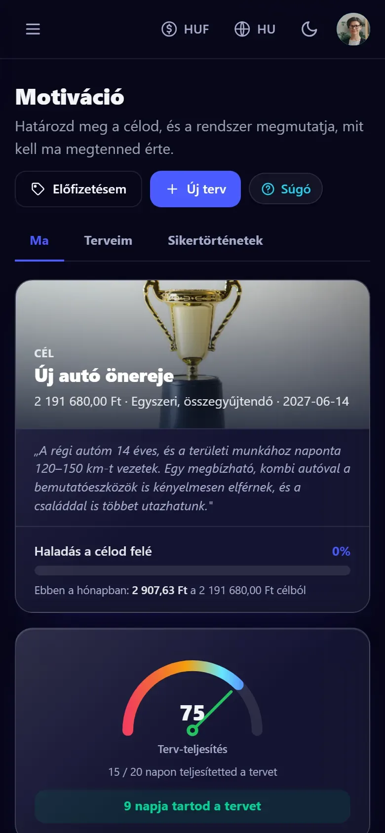 Mobile view of XXL Sales OS with demo data